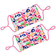 kids leopard face mask set with two masks