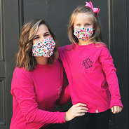 mommy and me face masks in leopard print