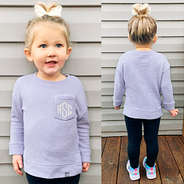 toddler girls lavender coastal crewneck split