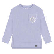 kids lavender monogrammed coastal crewneck