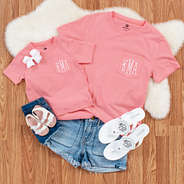mom & me blush pocket tee outfits