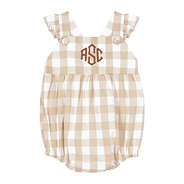 tan gingham baby bubble