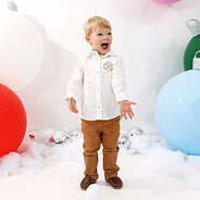 Monogrammed Kids Button Down Tunic