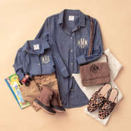 mommy and me chambray tunics