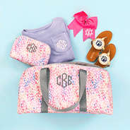 kids colorful personalized duffel bag