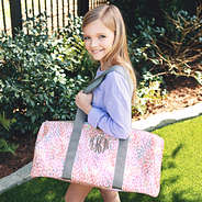 girl with travel bag