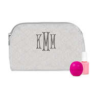 monogrammed youth quilted cosmetic case