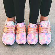matching tie dye sneakers for mom and mini
