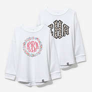 Personalized Youth Long Sleeve Shirt in White