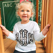 toddler personalized crewneck sweatshirt in white