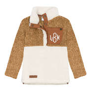 monogrammed kids cozy sherpa pullover