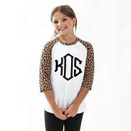 kids leopard raglan tunic studio shot