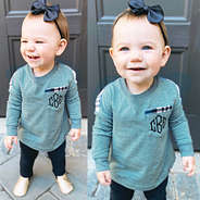 baby girls teal plaid jersey