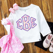 baby girls personalized crewneck sweatshirt