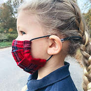 side of kids holiday face mask