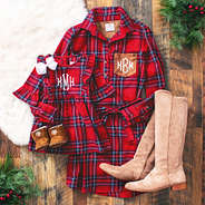 mom and me holiday plaid dresses