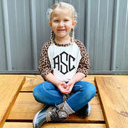 girls dark brown duck boots with leopard raglan