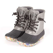 monogrammed kids confetti duck boots