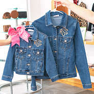 mom and me personalized denim jackets