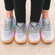 mom and me grey rainbow sneakers