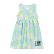 monogrammed kids wrap cover up in mint & navy