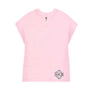 monogrammed kids nantucket cover up in pink
