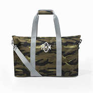 monogrammed kids weekend bag in camo