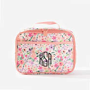 Personalized Lunch Box in Coral Floral