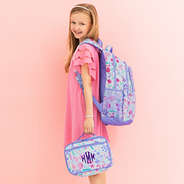 lavender blooms lunch box with backpack