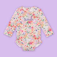 Monogrammed Kids Rashguard Swimsuit