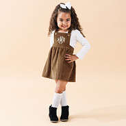 hickory overall dress studio shot