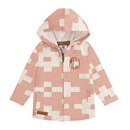 monogrammed kids hooded aztec shacket