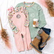 mom and me sage and blush outfits