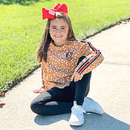 girls monogrammed caramel leopard stripe sweatshirts