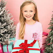kids christmas tree shirt with gift box