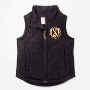 monogrammed kids puffer vest