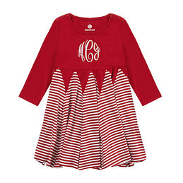 monogrammed kids twirl dress