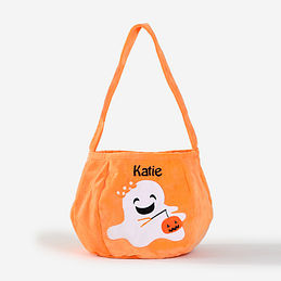 personalized kids halloween bag in ghost
