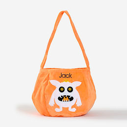 personalized kids halloween bag in monster