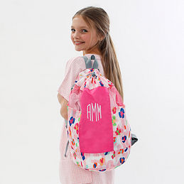 Monogrammed Kids Beach Backpack Bag
