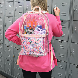 Monogram Clear Backpack Monogram Clear Backpack Personalized 