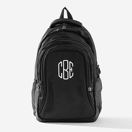 Monogrammed Backpack in Black