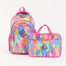 Girls Lunch Box Set/kids Leopard Backpack/girls 3 Pc Personalized Lunch Box/monogrammed  Backpack/leopard Lunch Box/ 