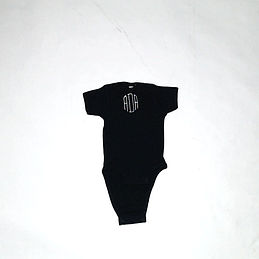 BLOOPER KIDS: Monogrammed Baby Short Sleeve Bodysuit