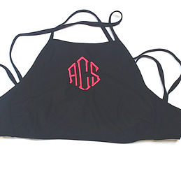 BLOOPER SWIM: Monogrammed High Neck Bikini Top