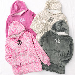 Monogrammed Kids Blanket Hoodie