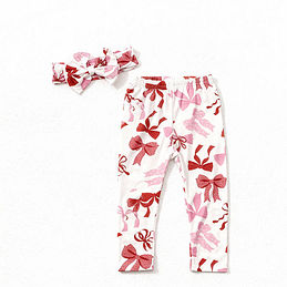 BLOOPER KIDS: Blank Girls Bow and Legging Set
