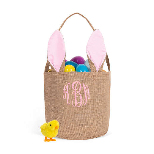 Image of Monogrammed Bunny Easter Basket