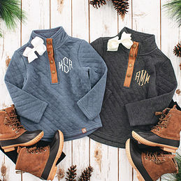 Marleylilly Monogrammed Heathered Pullover Tunic