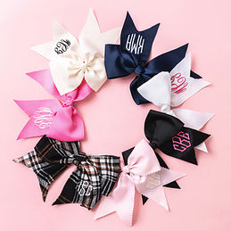 Monogrammed Girls Hair Bow